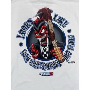 VTG Y2K Piranaz Mobster Motorsports Short Sleeve Tee Size L NHRA Racing T-Shirt